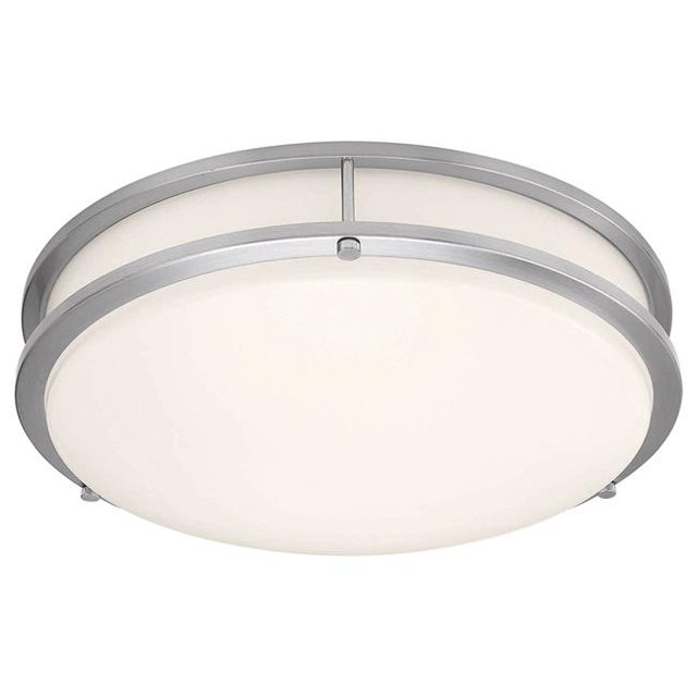 Access Lighting 20500LEDD-BS-ACR Solero II 12 in. Brushed Steel LED Flush Mount Ceiling Light, Acrylic Lens