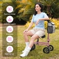 thumbnail image 2 of COSYWILL Knee Scooter,Economy Knee Walker with Dual Braking System,Foldable Scooter for Foot Injuries,Compact Crutches Alternative,Pink, 2 of 7