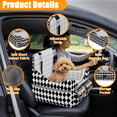 thumbnail image 3 of Yacona Dog Car Seats for Small Dogs under 35lbs, Puppy Car Seat with Washable Cushion, Black&White, 3 of 7