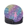 thumbnail image 2 of Posavasos de cuero de 6 piezas, posavasos Epcot Figment Beacon Of Magic para bebidas, posavasos para tazas, regalo de inauguración de la casa, ideal para la decoración del hogar, 2 of 7