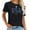 Black, variant on USA Shirt Women Patriotic American Flag Distressed T-Shirt