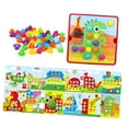 thumbnail image 4 of Juguete a juego de colores, tableros de clavijas de mosaico, actividades de juego, manualidades, 46 botones y 12 imágenes con clavijas para niños de Estilo D CUTICAT Tablero de mosaico, 4 of 8