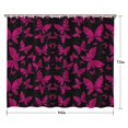 thumbnail image 5 of Black Pink Butterfly Pattern Shower Curtain 84"x72" ,Bathroom Decorative Shower Curtains Set with 12 Hooks,Modern Waterproof Washable Shower Curtain, 5 of 6