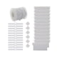 thumbnail image 1 of Slat curtain weight plates 12 PCS slat curtain spare parts 89mm with 10m chain roller blind chain + 6 chain connectors for vertical blind weights slat, 1 of 5