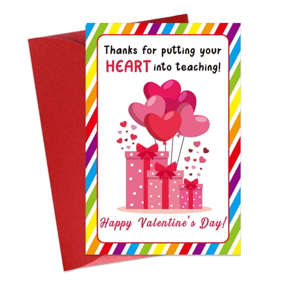 Tarjeta de San Valentín BIZIBAFF Agradecimiento para Maestros 10x15 cm