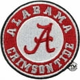 thumbnail image 2 of Alabama Crimson Tide Round Logo Iron On Embroidered Patch Small, 2 of 4