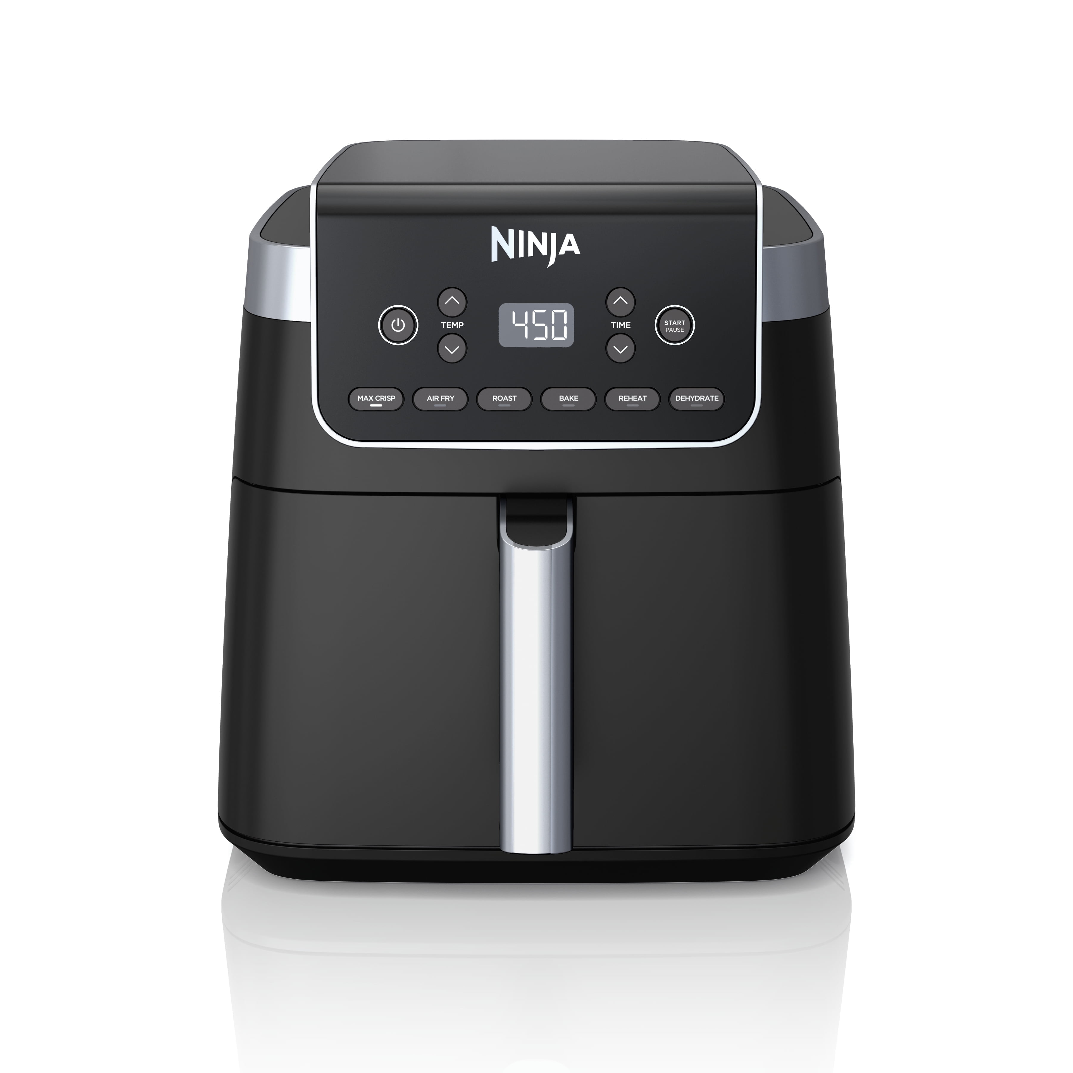 Ninja, Air Fryer, Pro XL 6-in-1 1750 Watts 6.5 Quart Max Crisp Technology Nonstick Basket AF181, Digital Display, Non-Stick, Removable Basket, Automatic Shut-Off, Black