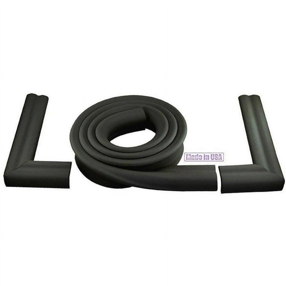 KidKusion Foam Rubber Hearth Guard for Fireplace Hearth, 1 CT, 8.83 ft, Black, Toddler