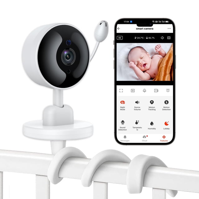 Monitor para bebés FOUKWAKC con cámara WiFi 2K, visión nocturna