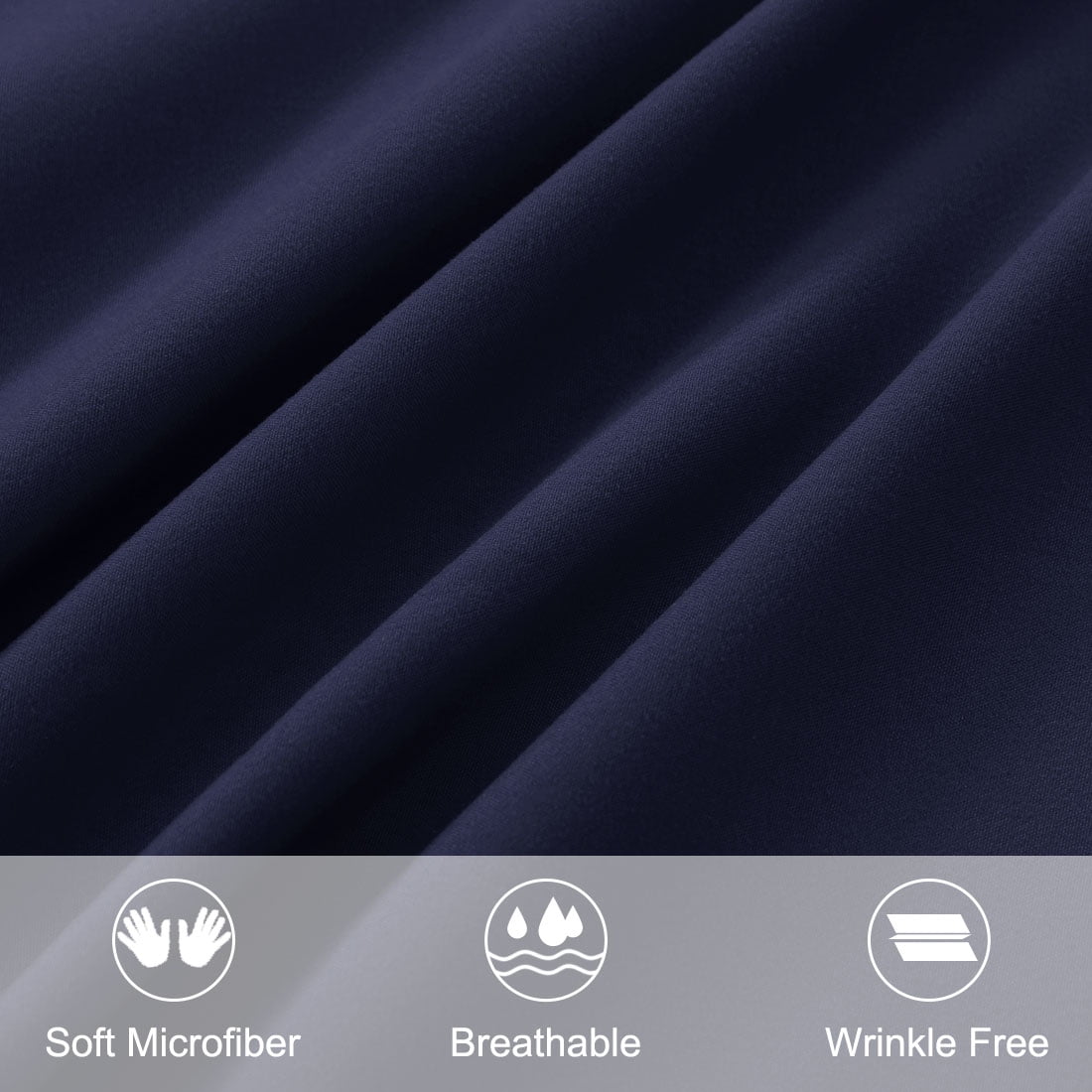 Unique Bargains 2-Pack Envelope Closure Pillow Sham Standard Navy Blue