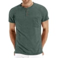 thumbnail image 1 of Playera Henley Casual Para Hombre Manga Corta Con Bolsillos, 1 of 5