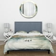 thumbnail image 3 of Designart "Ducks in a Tranquil Pond I" Animals Bedding Covert Set - Duck White Children's Art Bed Set With 2 Shams, 3 of 6