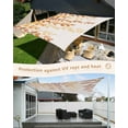 thumbnail image 4 of Sun Shade Sail 12x16Ft Plants Leaves Farmhouse Style Gradient Yellow Orange Uv Block Sunshade Canopy Outdoor Shade Cover Rectangle Shade Cloth For Patio Garden Yard Deck Pergola, 4 of 6