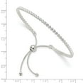 thumbnail image 2 of 2.45mm 925 Sterling Silver Polished Cubic Zirconia Adjustable Bracelet Link Bracelet for Women, 2 of 2