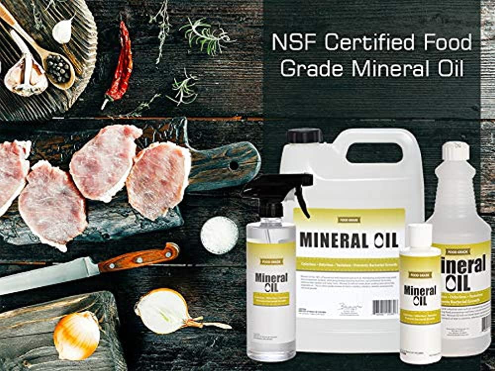 Sanco Premium Food Grade Mineral Oil 16oz Butcher Block Oil and Conditioner