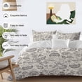 thumbnail image 4 of Grey Paisley Bedding 3 Piece Duvet Cover Set Twin Size, Boho Flower Botanical Leaf Branch Soft Microfiber Comforter Cover with Zipper Closure & Pillowcases, Wrinkle & FadeResistant Quilt Cover, 4 of 9