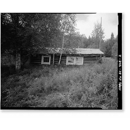 Historic Print, Ed Biederman Fish Camp, Main Cabin, Yukon River, Eagle vicinity, Southeast Fairbanks Census Area, AK - 2, 18" x 24"