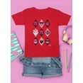 thumbnail image 3 of Lucky Love Emojis - Retro Argyle Graphic Youth's T-shirt, 3 of 4