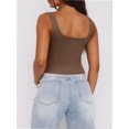 thumbnail image 2 of Women’s Sleeveless Crop Tops Square Neck Workout Fitness Basic Cropped Tank Top, 2 of 4
