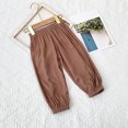 thumbnail image 3 of Avrntaa Toddler Kids Summer Pants Elastic Waist Long Pants Baggy Harem Bloomers for 2-13Y, 3 of 5