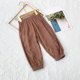 thumbnail image 2 of Odeerbi 2-13 Años Niñas Ice Silk Bloomers Pantalones Jogger Verano Sólido Casual Deportes Linterna Pantalones Pantalones Haren, 2 of 5