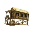 thumbnail image 2 of Wooden 3D Puzzle House, 1/72 Wooden Cabin, Architectural Scene, Assembly DIY Model Toy for Sand Table Diorama Micro Landscape Layout Decoration Style B, 2 of 8