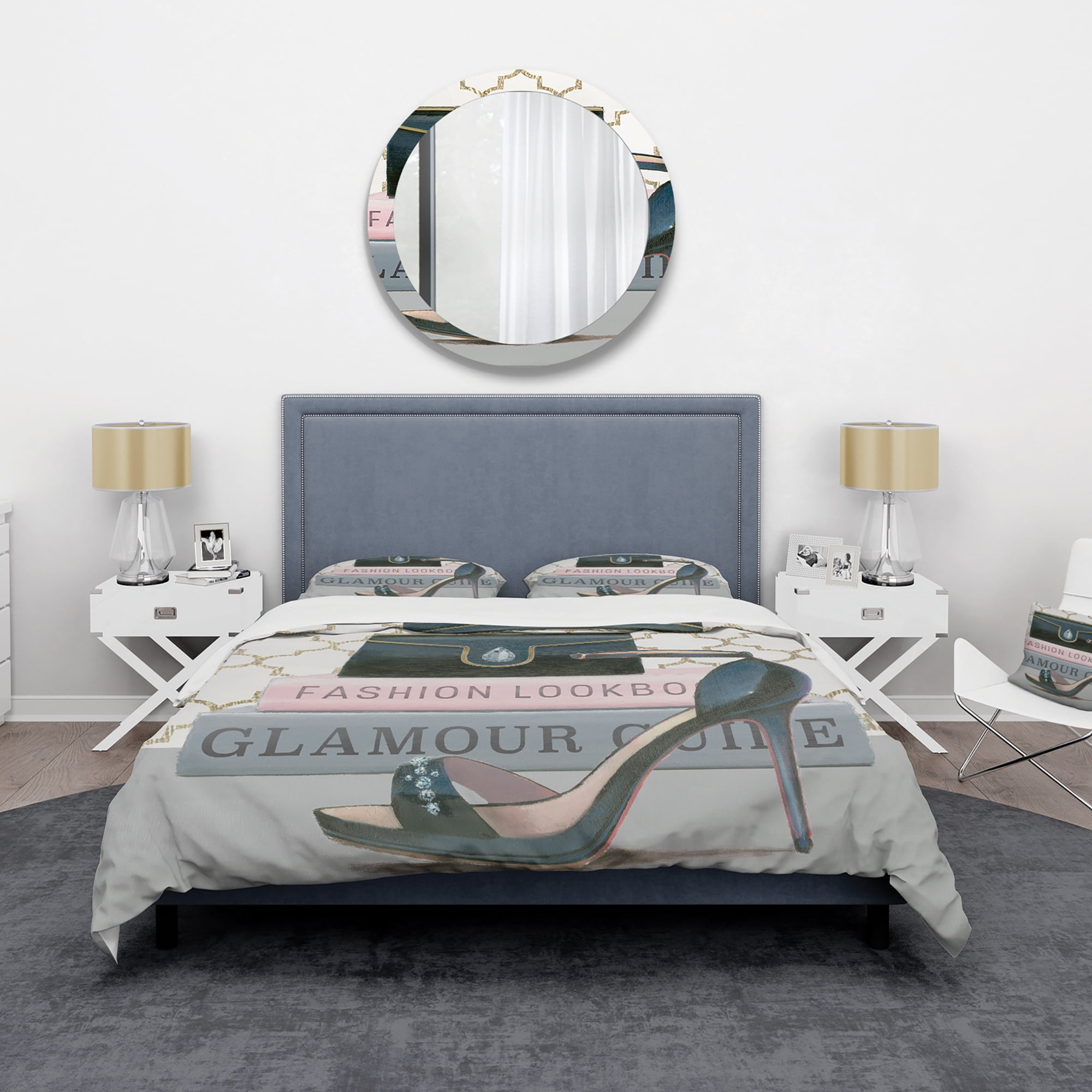 Designart 'Glam fashion High Heels VI' Glam Duvet Cover Set