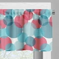 thumbnail image 3 of Ambesonne Abstract Valance Pack of 2, Intertwined Circles Square, 54"X12", Seafoam Petrol Blue and White, 3 of 5