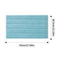thumbnail image 3 of 10Pcs 3D Tile Brick Wall Sticker, Self-adhesive Waterproof PE Foam Wall Panels, Peel and Stick Brick Wallpaper Wall Art Decor for Living Room Bedroom Background TV Wall Decoration, 28"x15", 3 of 5