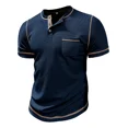 thumbnail image 1 of Camisa Henley De Manga Corta Con Gofres Para Hombre 2024, 1 of 8