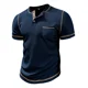 thumbnail image 1 of Camisa Henley De Manga Corta Con Gofres Para Hombre 2024, 1 of 8