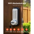 thumbnail image 2 of KFFKFF Mechanical Keyless Entry Door Lock, 2.0 Code Upgrade, 4-7 Digits Code, Single-Sided Push Button Combination Mechanical Keypad Door Knob, 2 of 9
