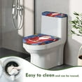 thumbnail image 4 of Renewold Christmas Theme Toilet Lid Cover Set 2 Pieces Xmas Ball Santa Toilet Lid Cover Tank Lid Covers with Elastic Edge Keep Toilet Bathroom Clean, 4 of 6