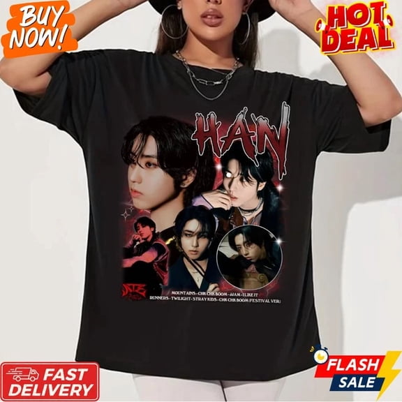 Han Stray Kids Inspired Domin Tour 2025 Fan Made Kpop Concert Unisex T-Shirt