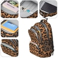thumbnail image 4 of Brown and Orange Leopard Print Pattern Cute School Backpack Bag with Padded Back and Adjustable Shoulder Straps 16.9 X 12.6 X 5.9 Inches, 4 of 4