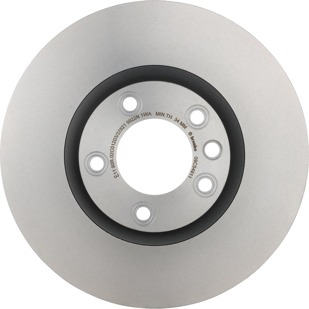 Brembo KT04390; Brake Kit; Low-Metallic Brake Pads; 348 Millimeter Composite Vented High Carbon Cast Iron Rotor; With Rotors/ Pads/ Mounting Hardware