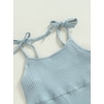 thumbnail image 5 of Bagilaanoe Toddler Baby Girl Summer Jumpsuit Sleeveless Ribbed Romper Overalls 12M 18M 24M 3T 4T 5T Kids Long Flare Pants Casual Outfits, 5 of 9