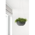 thumbnail image 3 of Ecopots Hanging Brussels Durable Modern Round Indoor/Outdoor Recycled Based Composite Flower Pot Planter, Dark Grey, 13", 3 of 4