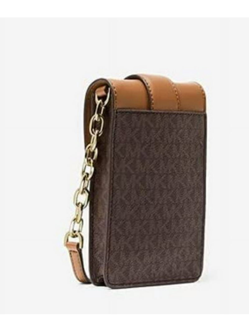 Michael Kors Carmen Crossbody Bag, Small Logo Brown, 4.25