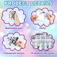 thumbnail image 4 of 1 Set 25Pcs 25 Styles PVC Self Adhesive Stickers Waterproof Embossed Card Making Black and White Sticker Flower 100x90mm 1pc/style, 4 of 7
