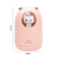 thumbnail image 3 of Uandlove Small Humidifiers for Bedroom Colorful Cool Large Capacity Humidifier USB Desktop Humidifier Two Spray Modes Auto Shut-Off For Car Bedroom Babies Room Office Home Super Quiet Pink, 3 of 8