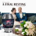 thumbnail image 4 of JAGASY Bike Tiny Urn for Ashes Adult Male & Female, Blue Small Urns for Human Ashes Keepsake, Sunset Clouds Cemetery Trees Decorative Urns for Daughter, Pink Memorial Urn for Son, (3 Inch), 4 of 7