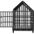 thumbnail image 6 of 52" Heavy Duty Dog Crate Large Dog cage Strong Metal Dog Kennels and Crates for Large Dogs Top Open with 2 Doors 4 Lockable Wheels 2 Removable Trays, 6 of 18