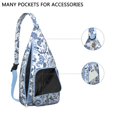 thumbnail image 2 of Waterproof Hiking Sling Backpack for Women – Lightweight Floral Crossbody Chest Bag with Adjustable Strap, Botanical Wildflower Travel Backpack for Outdoor & Everyday Use, 2 of 4