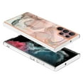 thumbnail image 4 of Designed for Samsung Galaxy S24 Ultra Marble Case, Ultra Thin Girls Women Plating Marble Designed Flexible Soft TPU IMD Marble Protective Case Cover for Samsung Galaxy S24 Ultra - Rosegold, 4 of 8