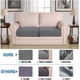 thumbnail image 2 of Super Stretch Stylish Cushions Covers/Furniture Cover Spandex Jacquard Small Checked Pattern Super Soft Slipcover Washable Individual, 2 of 9