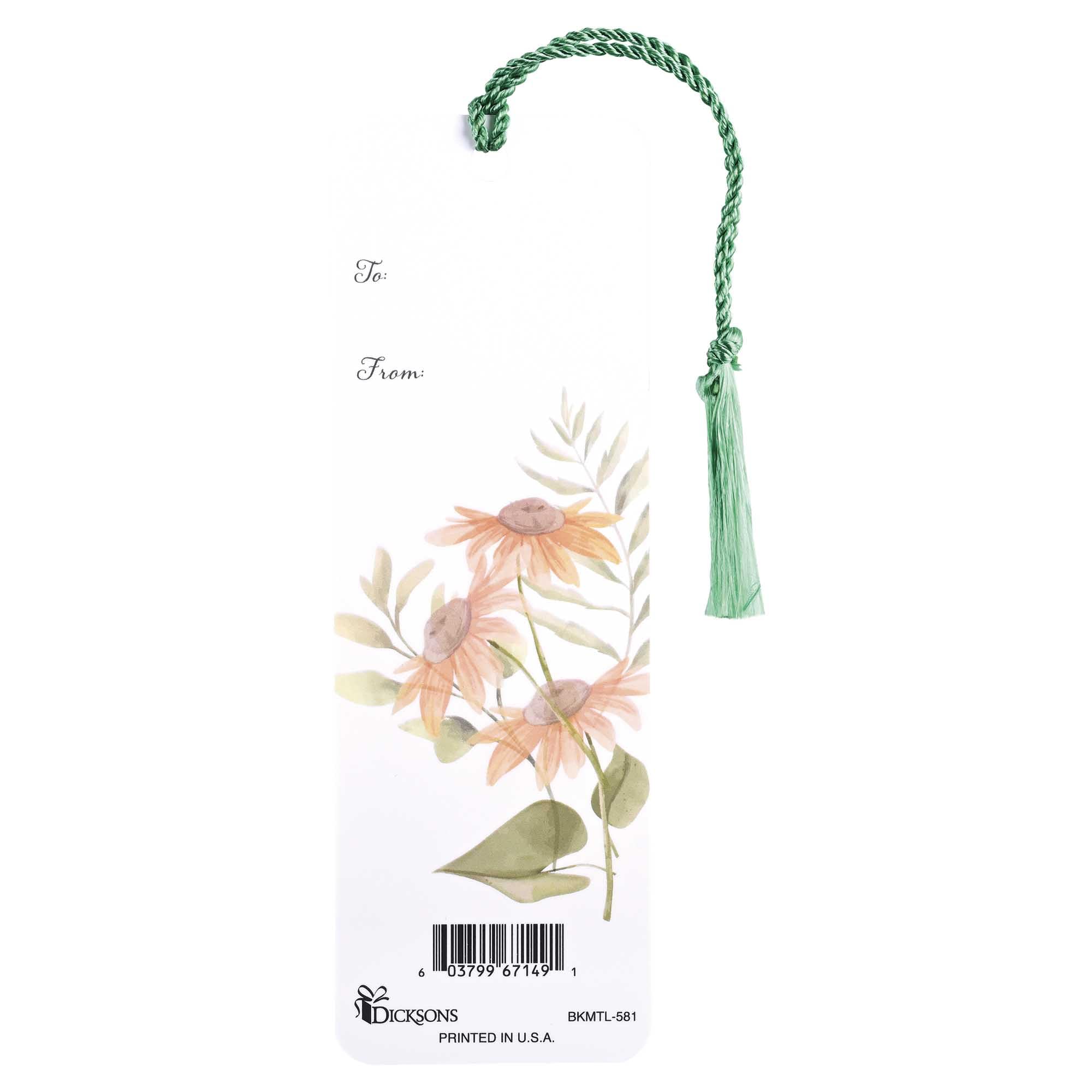Dicksons Inspirational Bible Verse Tassel Bookmark for Books and Novels 2 x 6 Cardstock Many Noble Women Floral - Pack of 12