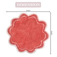 thumbnail image 2 of Home Weavers Allure Collection Bathroom Rug 100% Cotton Tufted Round Shape Bathroom Rug, Soft & Absorbent Bath Rugs, Non-Slip Bath Rug, Machine Wash Dry Bath Mats - 30" Round, Coral, 2 of 7