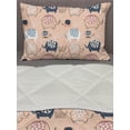 thumbnail image 3 of Animal Comforter & Sham Bedding Set, Zoo Creatures Funny Savannah Jungle Wilderness on Pastel Colored Back, 3 pcs Duvet Set Microfiber Filling Quilt, 5 Sizes, Peach Coral Night Blue, by Ambesonne, 3 of 4