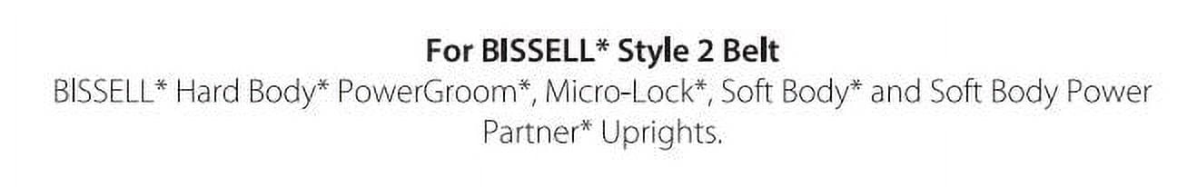 Great Value Replacement Vacuum Belts Compatible with Bissell Style 2, Durable Material, 2 Count